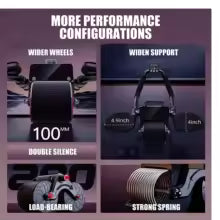 Elbow Support Automatic Rebound Abdominal Wheel Core Muscle Ab Trainer with Counter Display Fitness Exercise Roller Wheel