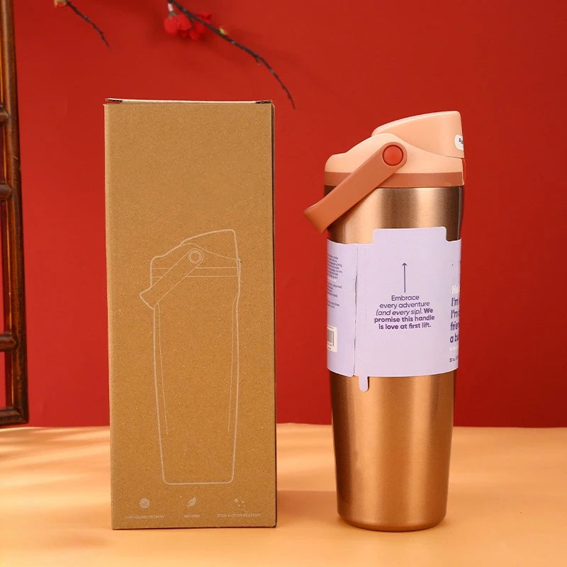 Thermos bottle closeup