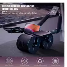 Elbow Support Automatic Rebound Abdominal Wheel Core Muscle Ab Trainer with Counter Display Fitness Exercise Roller Wheel