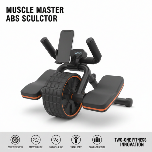 Ab Wheel Roller — Automatic Rebound | Core Trainer with Rep Counter