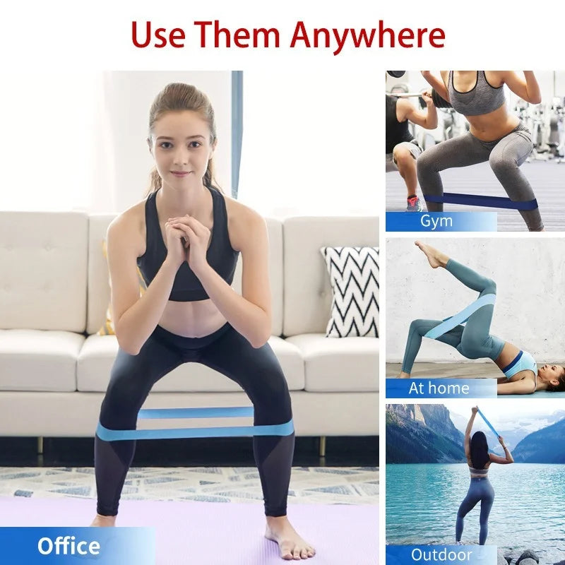 Resistance bands in use
