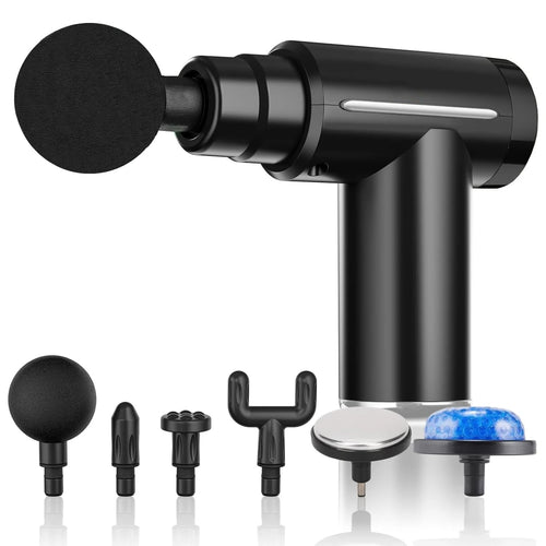 Deep tissue massage gun with heat and cold